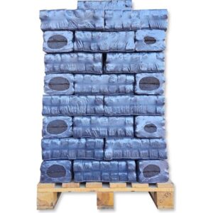 Energie Kienbacher - 2500 kg Torfbriketts & Hartholzbriketts - Hochreine Torfkohle auf Palette (25 x 10 kg)