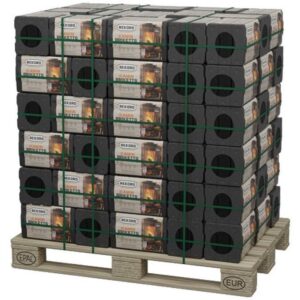 REKORD Kaminbriketts - 90 x 10 kg Palette für effizientes Heizen